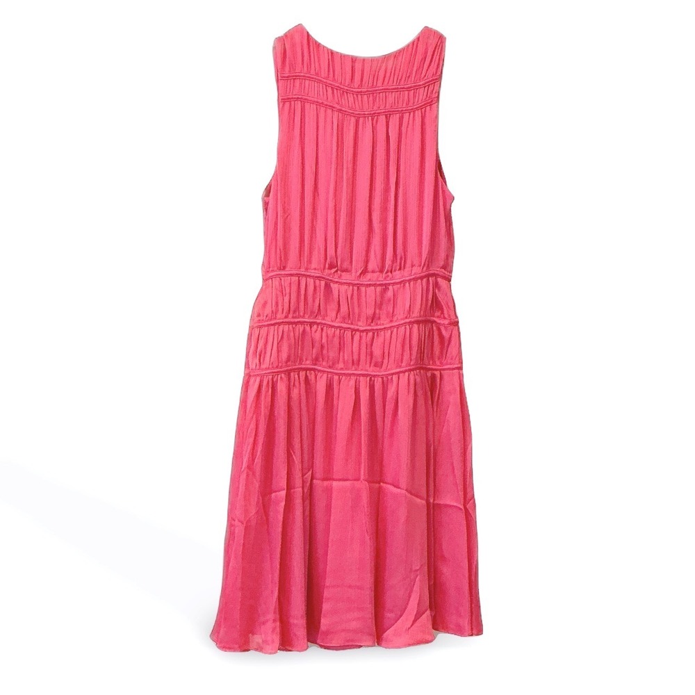 Trina Turk Islander Dress Watermelon Pink Smocked V-Neck Mini Dress Size 2 - Picture 4 of 15